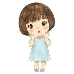 Polite Daily Stickers  Simple Girl