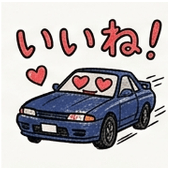 Retro 90s Japanese Sports Car Stickers 2