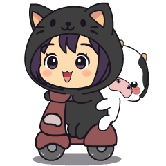 Chibi Kuro : Animated Stickers