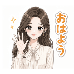 Elegant Woman's Daily Stickers