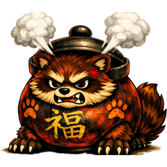 Yokai Sticker Vol.1 Bunbuku Chagama