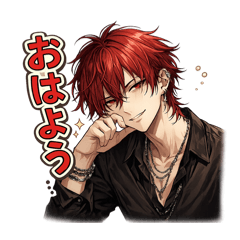 Red-Haired Raiki: Daily Stickers
