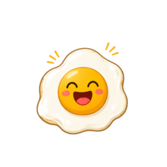 Grumpy fried egg by eye