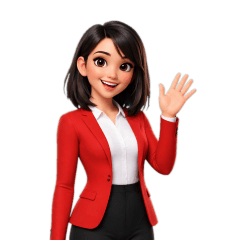 Pat red suit, business look