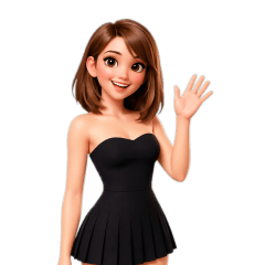 Aom Black strapless dress