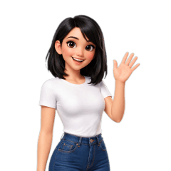 Mai white short sleeve tee, jeans