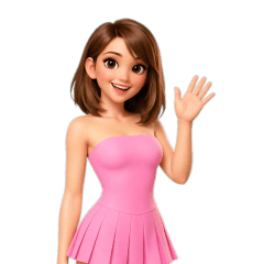 Pla Pink strapless dress