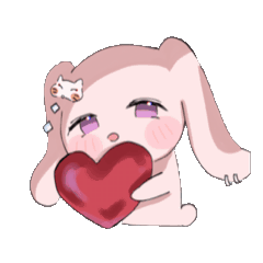 月月是一隻粉粉兔！