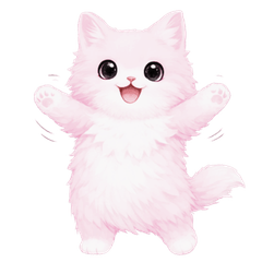 Vintage-style pink cat