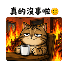 一隻嘴硬到極致的虎斑貓