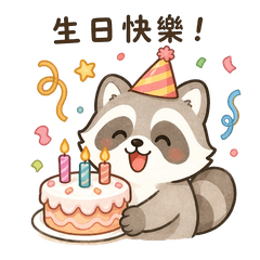 浣熊日常篇⑧！節日祝福貼圖