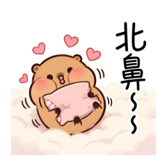 水豚懶懶愛撒嬌