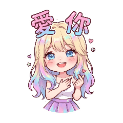 彩虹女孩 超可愛