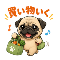 PugEverydayPugStickersCuteDailyLife