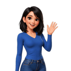 Nong Plum, blue long sleeve