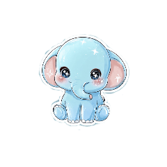 Chubby Blue Elephant