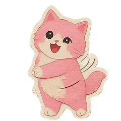 paper cat vintage style