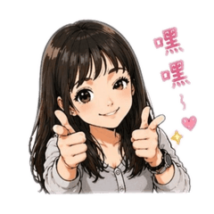 可愛大女孩的調皮搗蛋