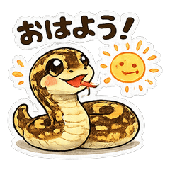 Boru the Ball Python Daily Stickers
