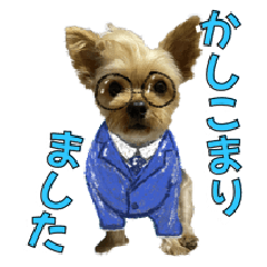 Cheerful Yorkie Stickers