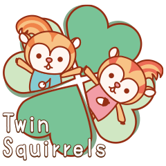 Sticker of Twin squirrels vol.9