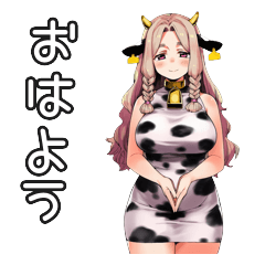 Cow Girl Polite Daily Stickers
