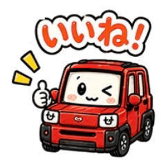 Red SUV Character Sticker