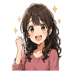 Expressive Cute Girl Stickers