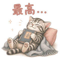 Gentle Days of a Reading Kitten