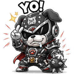 BULL BLACK：龐克搖滾鬥牛犬