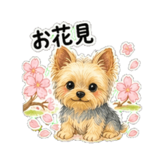 Yorkshire Terrier Seasonal Chat Stickers