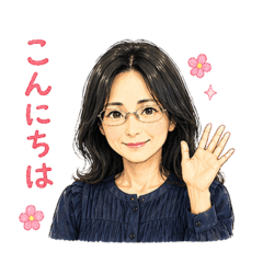 Gentle Elegant Woman Daily Stickers