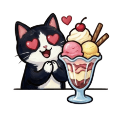 Daily Cooking & Eating Tuxedo Cat