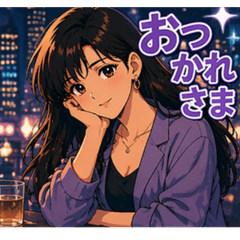 80s City Pop Girl Stickers