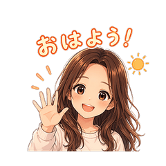 Cute Girl Stickers and greeting