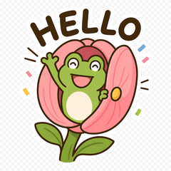 Frog Kerotaro's Hello & Goodbye Stickers