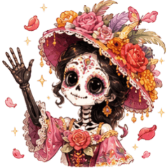 La Catrina - 40 Elegant No-Text Stickers