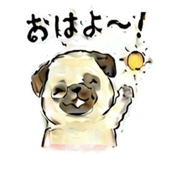 Fawn Pug Everyday Stickers