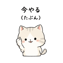 Maybe Space Cat Funny Daily Stickers