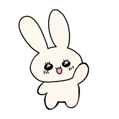 Frank and cute rabbit