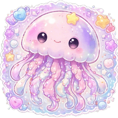 Kurage Kawaii Jellyfish Stickers