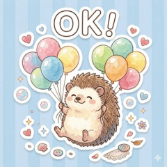 Cozy Hedgehog Daily Sticker
