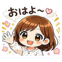 Yurufuwa Girl's Daily Stickers