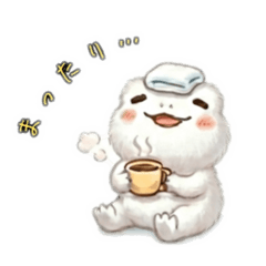 けろぽん　ふわふわ白いかえるのぬいぐるみ