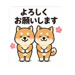 Easy-to-Read Shiba Inu Polite Stickers