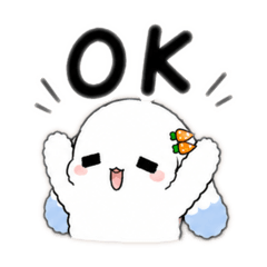Lazy Bunny Stickers Cute Everyday