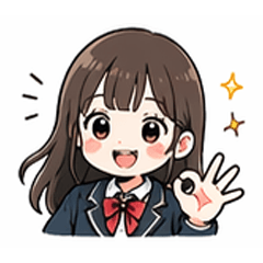 Cute and casual stamps for school girls