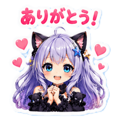Catgirl Luna Daily Stickers CuteUseful40