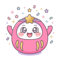 Oshi-katsu Daruma Wishing Stickers