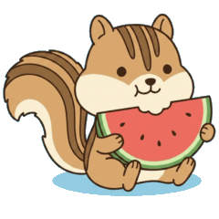 Summer Chipmunk Relaxing Stickers